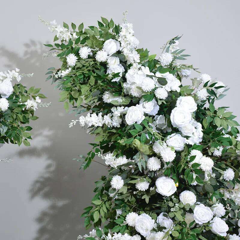 230CM New Artificial Flower Greenery Rose Horn Shaped Arch for Outdoor Proposals Stunning Romantic Decor W260130