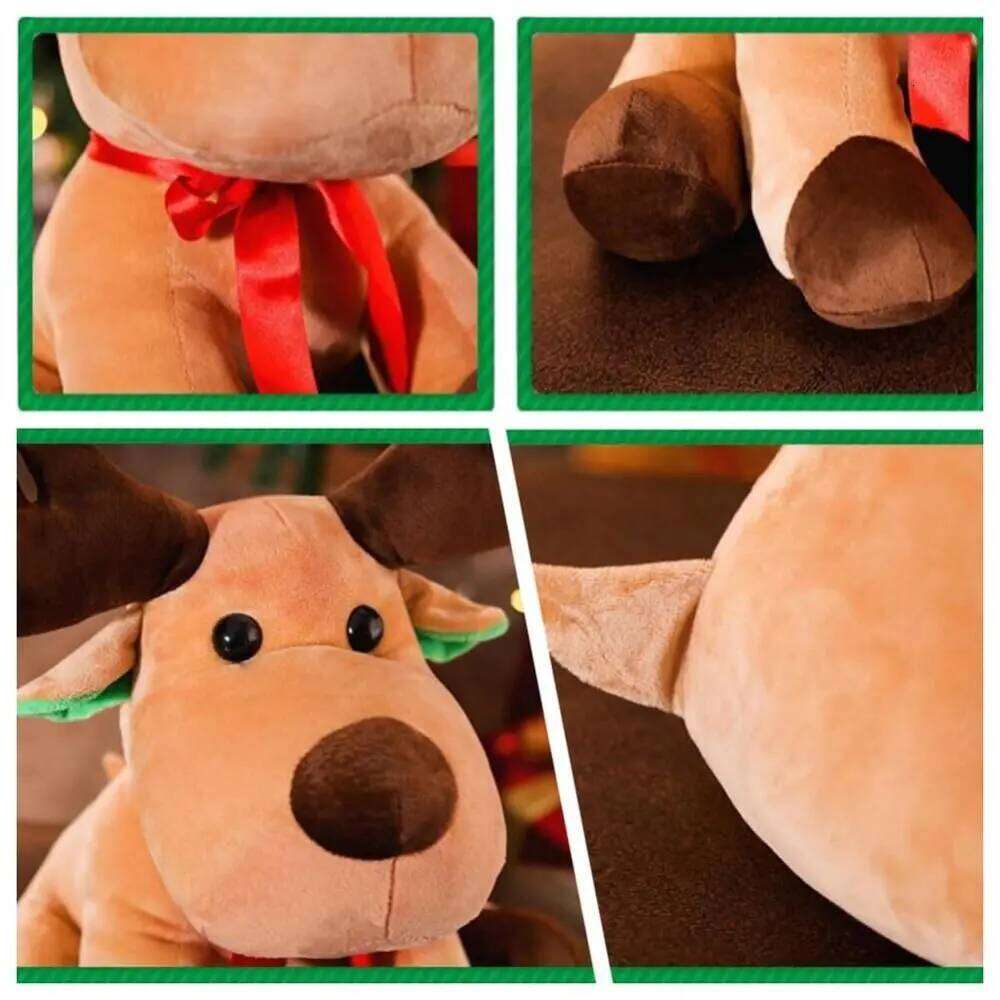 Soft Christmas Reindeer Plush Toy 25cm Cute Cartoon Elk Doll Stuffed Animal Holiday Decoration Gift for Children Y260128