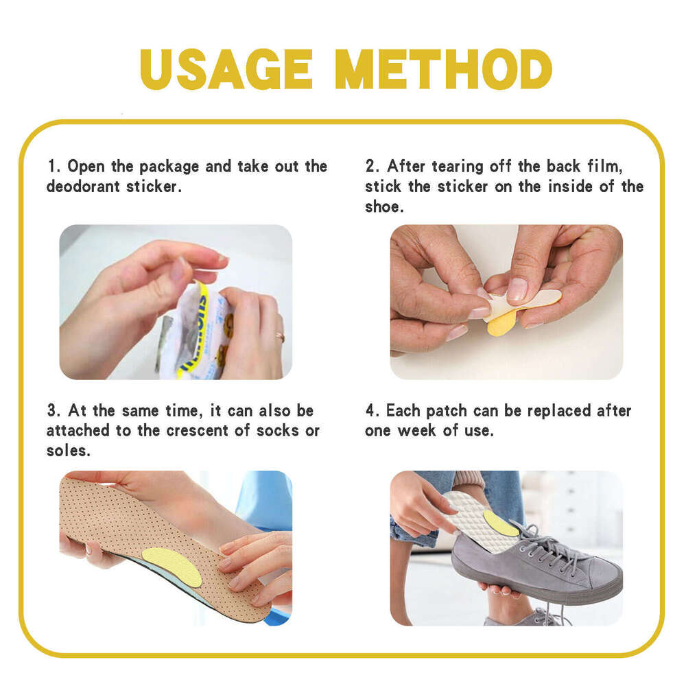 South Moon Deodorant Pads Shoe Removal Fresh Cleaning Odor Absorbing Foot Sweat Insoles S260130