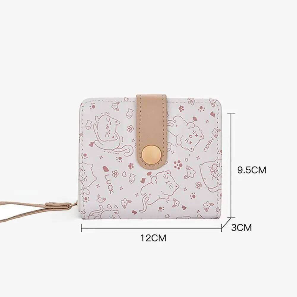 New Cartoon Print Portable PU Leather Zipper Wallet Foldable Coin Purse Z260130