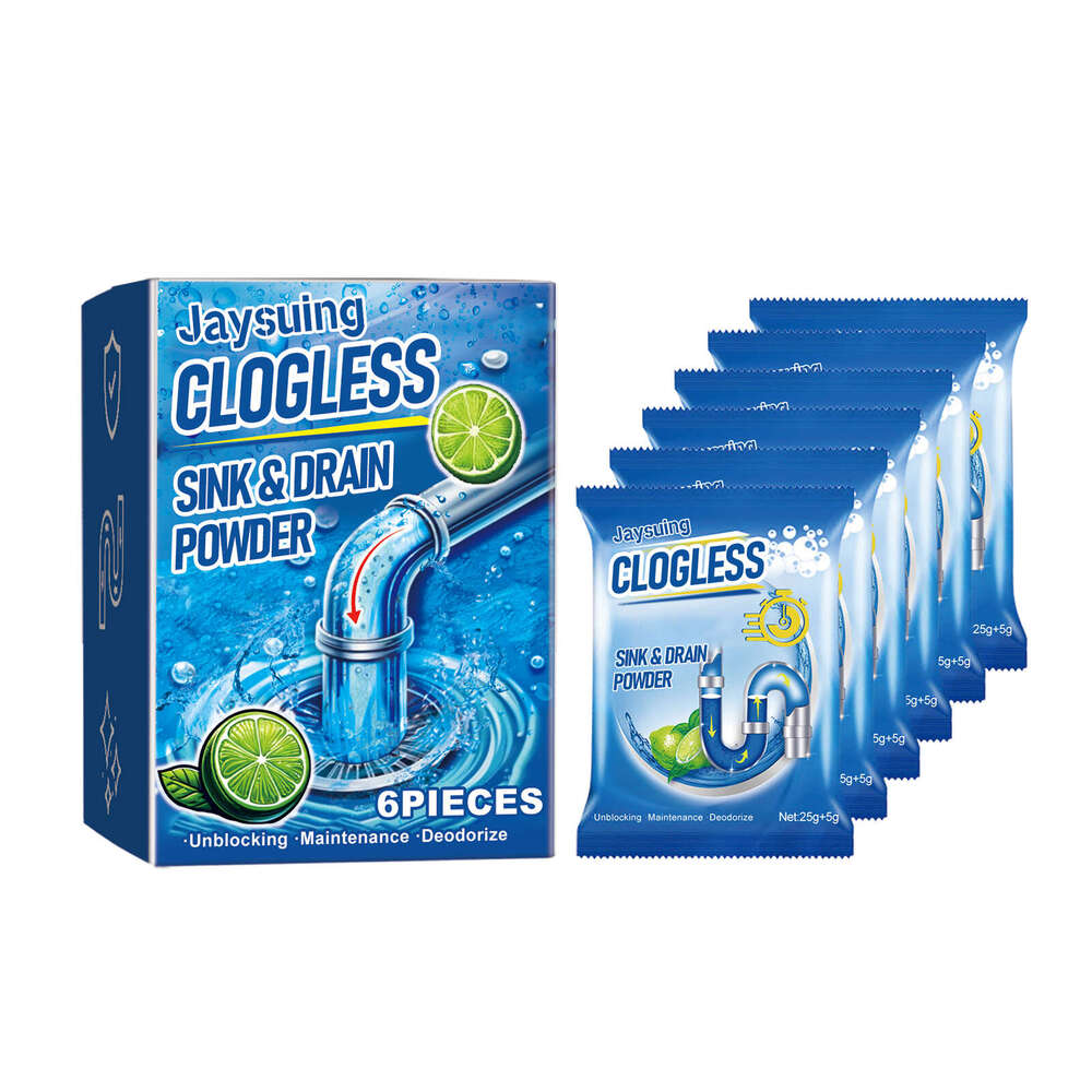 Jaysuing Pipe Cleaning Powder Dissolves Unclogs Drains and Oil Stains S260130