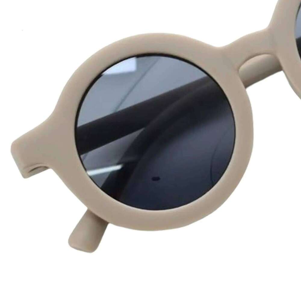 Retro Round Kids Sunglasses Flexible PC Resin Glasses for Children Sun Protection Outdoor Use H260130