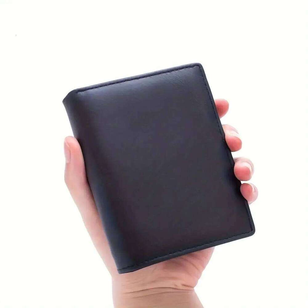 Multi-Card Slot Genuine Leather Men's Minimalist Compact Design, Lightweight Portable Wallet, Simple and Practical Z260130