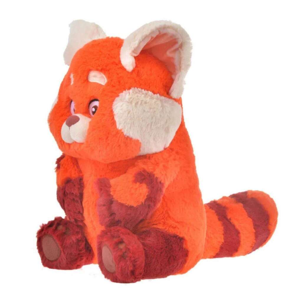28cm Turning Red Plush Toys Cartoon Animal Bear Peluche Kawaii Soft Stuffed Doll Birthday Christmas Gift Y260128
