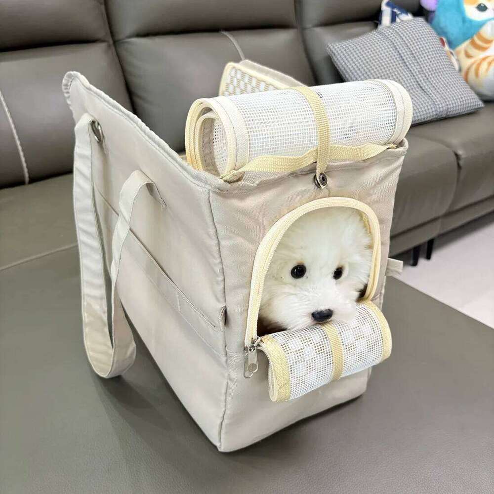 Set/4pcs Crossbody Bag Canvas Cat Dog Carrier Travel Tote Shoulder Bags Mesh Sling Carry Pack Pet Carrying Supplies 26H0130