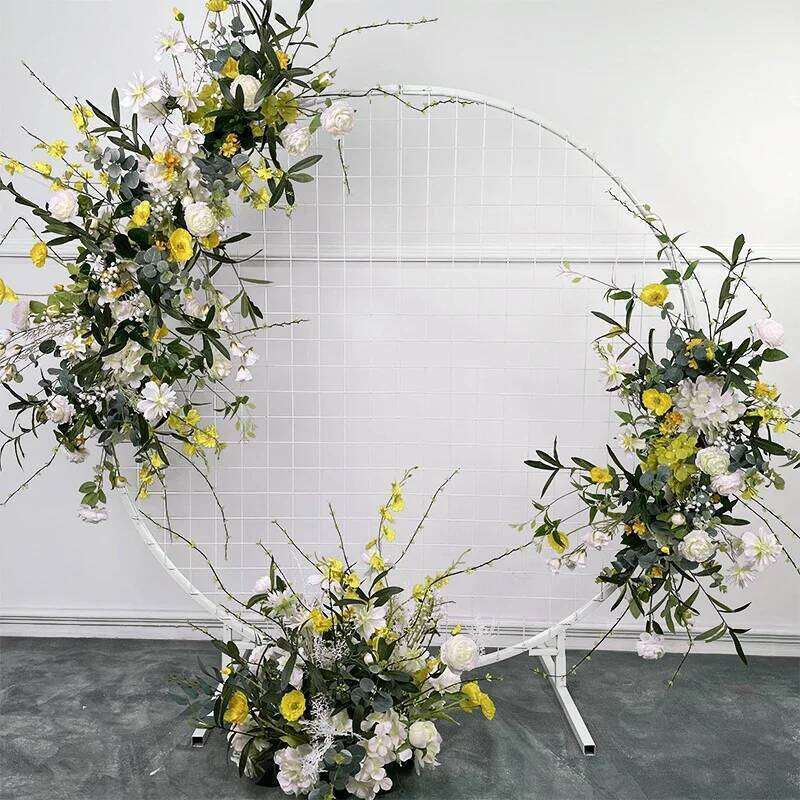 Artificial Crescent Arch Wedding Prop Table Flower Ball T-Stage Home Floral Arrangement Road Lead Decor W260130