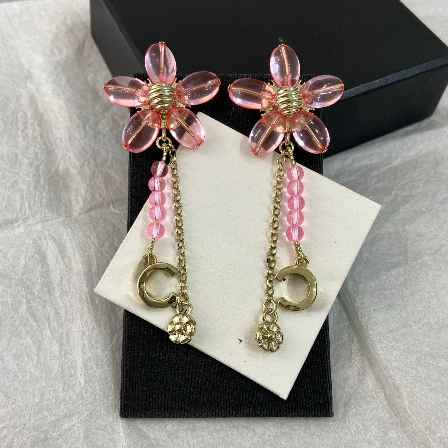 Earrings High Quality Real Gold Brass Copper Letter Pearl Earring Fashion Womens Elegance Wedding Party Jewelry Accessories