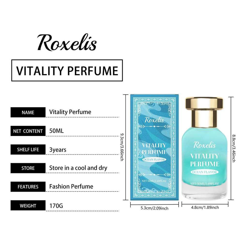 Roxelis 50ml Fresh Ocean Vitality Long Lasting Scent Pheromone to Attract Romantic Dating Flirting Glamour Perfume Spray H260130