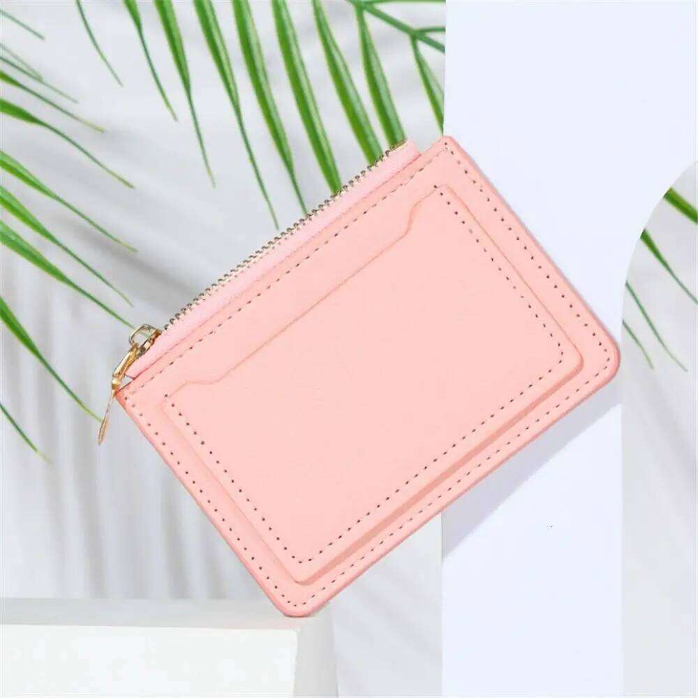 Women Mini Coin Purse PU Leather Short Wallets Card Holder Fashion Zipper Pouch Girls Money Bag Z260130