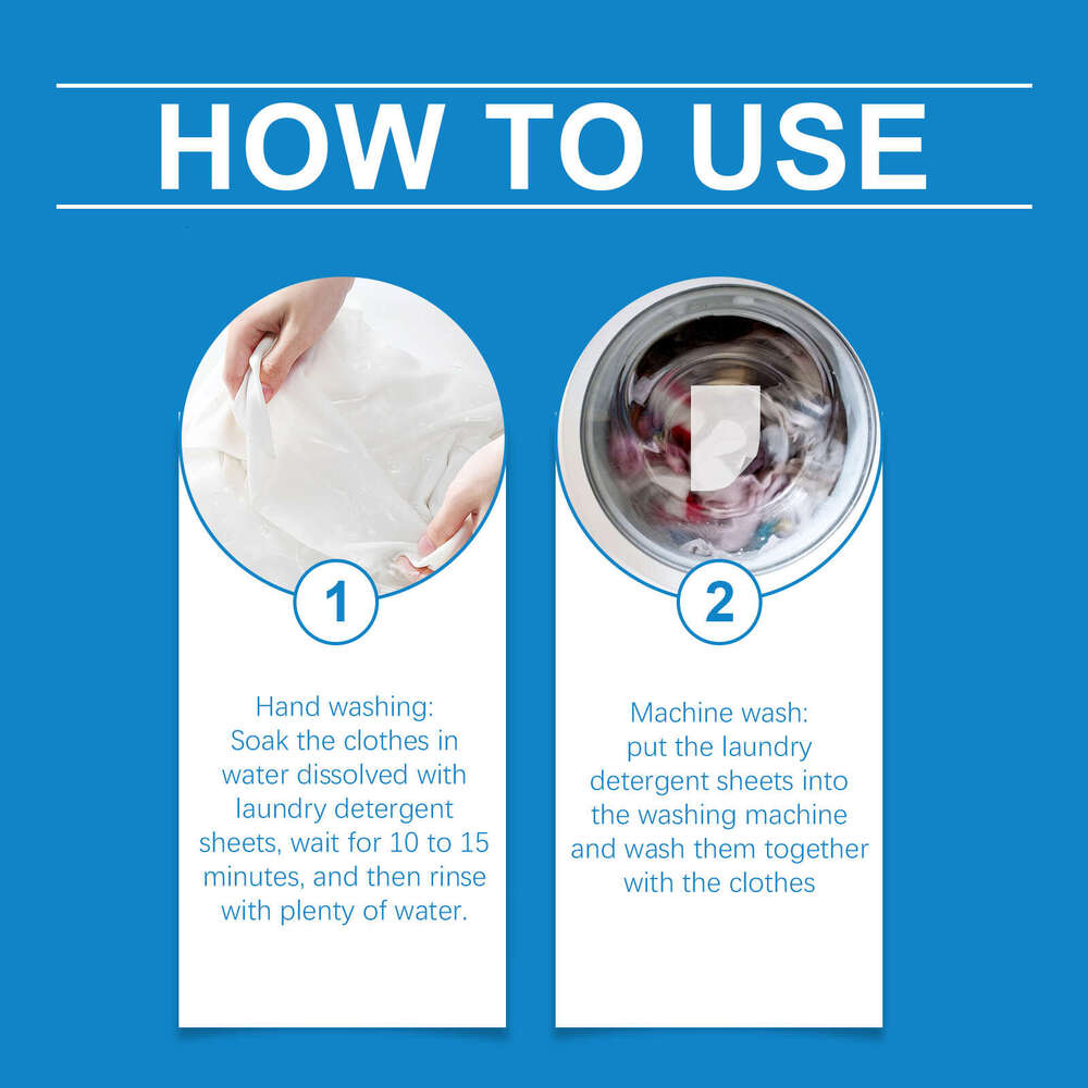 JAKEHOE Clothes Cleaning Stain Removal Convenient Household Fabric Care Long-lasting Fragrance Laundry Sheets S260130