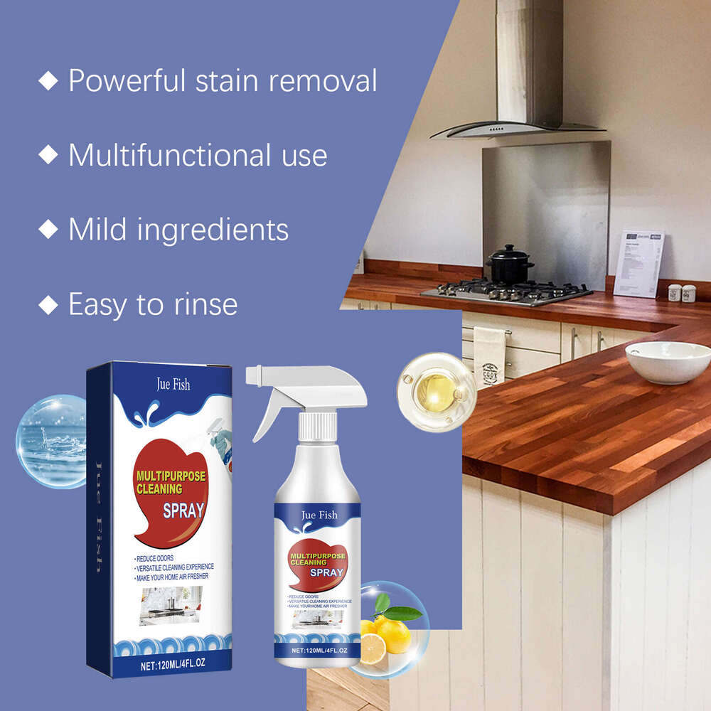 Jue Fish Multi-Purpose Cleaning Spray Kitchen Heavy Oil Tile Stains Multi-Effect Household Cleaner S260130