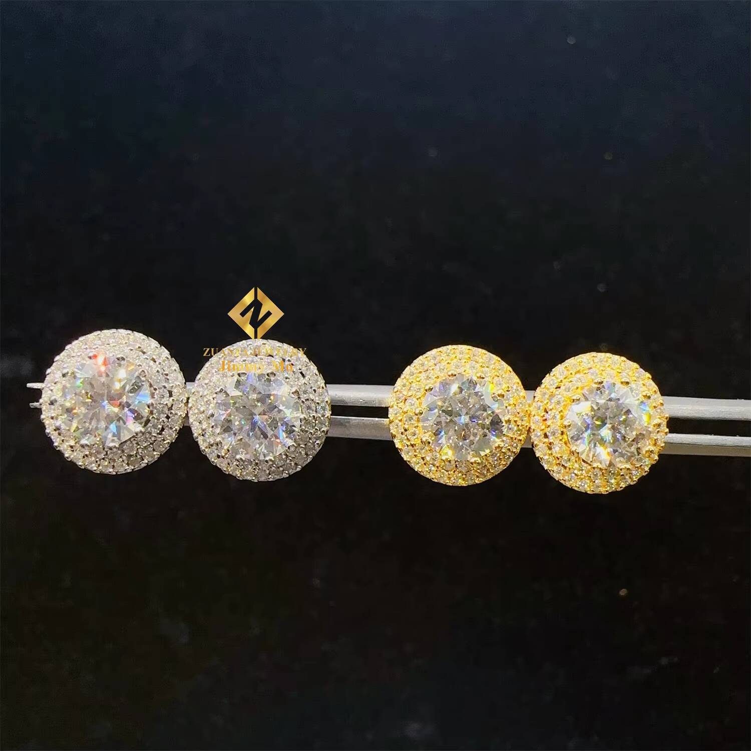 Pass Diamond Tester GRA Certificates Screw Back Iced Out Earring Man 65mm Brilliant Cut VVS Moissanite Hip Hop Earring