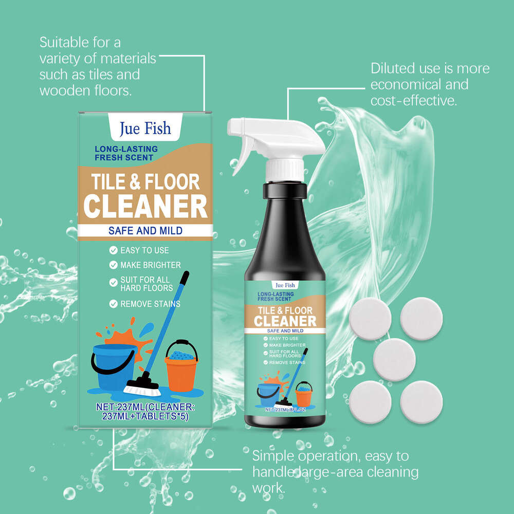 Jue Fish Stain Removal Bright Gentle Formula Household Floor Gloss Maintenance Cleaner S260130