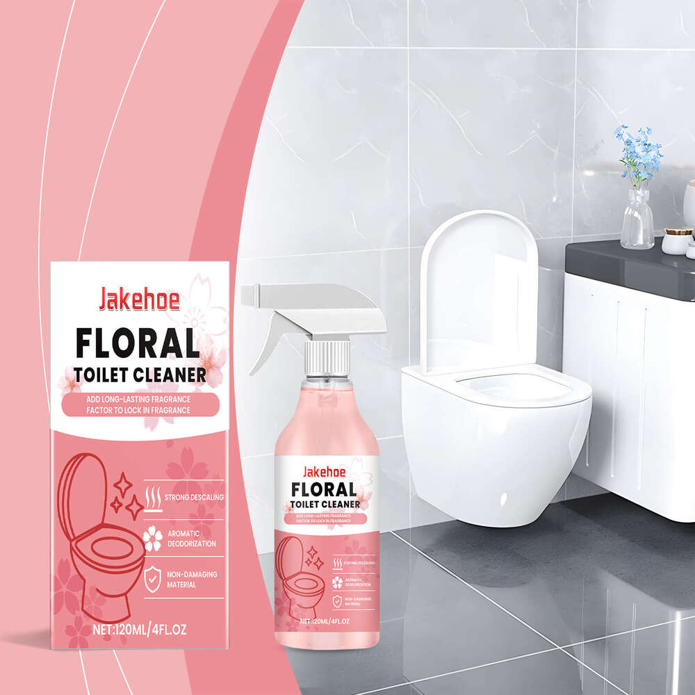 JAKEHOE Liquid Bathroom Cleaner Floral Scent Toilet Fragrance Deodorizer Stain Remover S260130