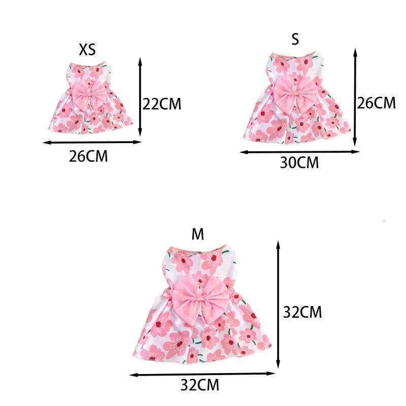 Spring Summer Princess Pet Skirt Cute Dress Bow Lace for Small Medium Puppy Poodle Chihuahua Dog Cloth H260130