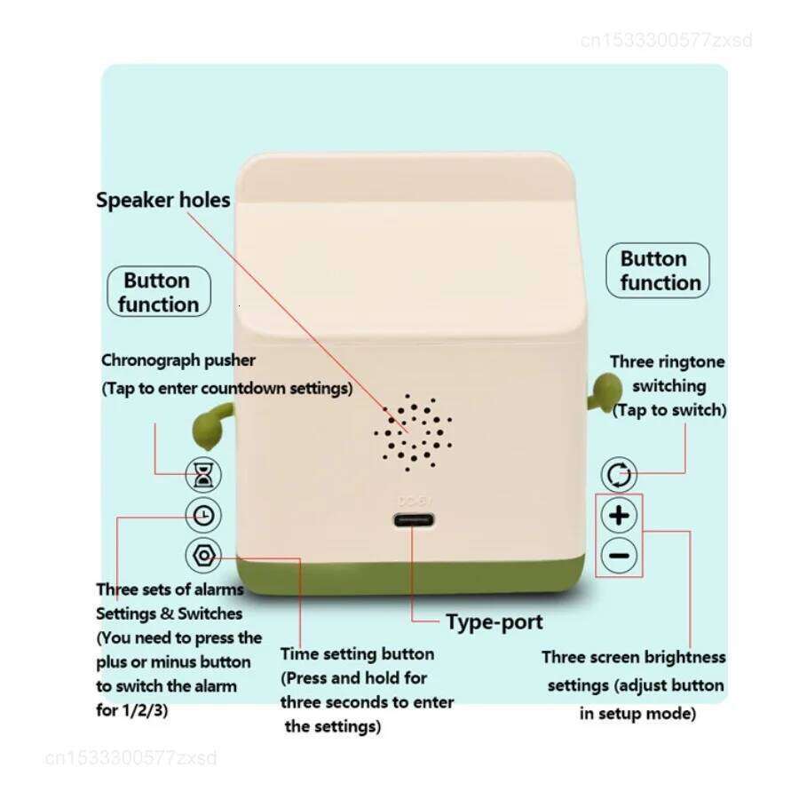 Multi-functional Milk Carton Alarm Clock, LED Digital Display Time/date, for Bedroom Cute Desktop Clock Home Decoration W260130