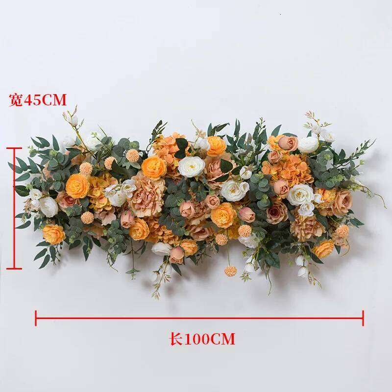 100CM Custom new wedding scene simulation art hotel layout lead row road Decorative flower Y260130
