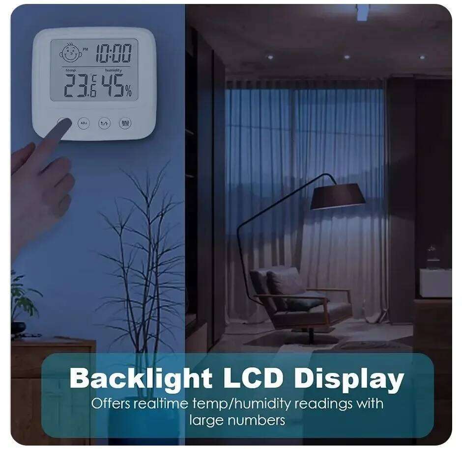1pc New LCD Digital Temperature Baby Room Humidity Meter Backlight Home Indoor Electronic Hygrometer Thermometer Weather Station W260130