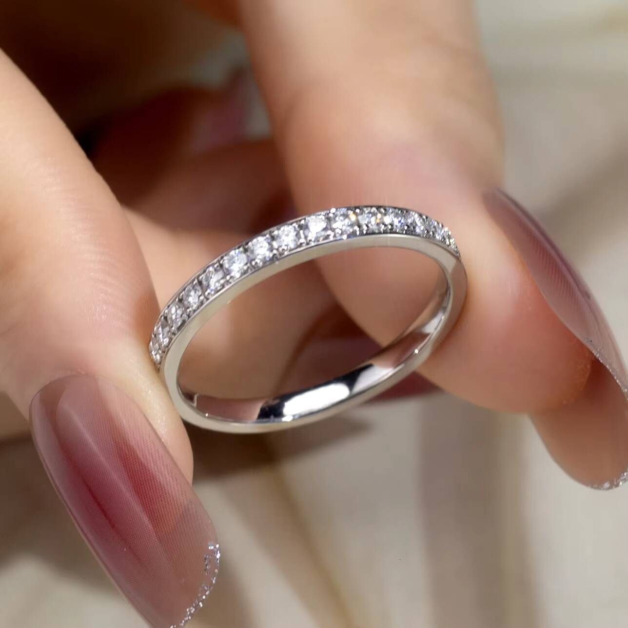 Beautifully Designed Lab Diamond 14k Solid Gold Ring Birthdays Pretty Lab Grown Diamond Fine Jewelry Ring