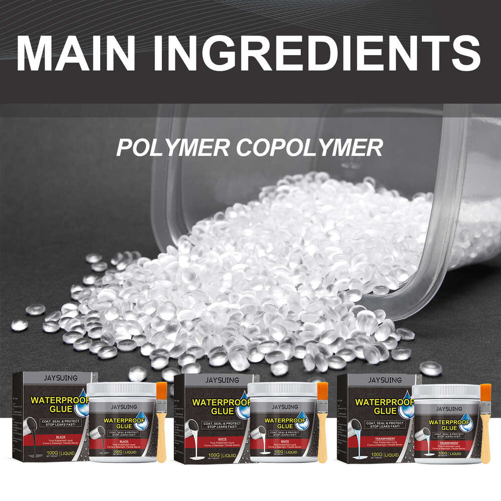 Jaysuing Glue Multi-functional Repair Leak-proof Transparent Waterproof Wall Coating for Bathroom Kitchen Pipes S260130