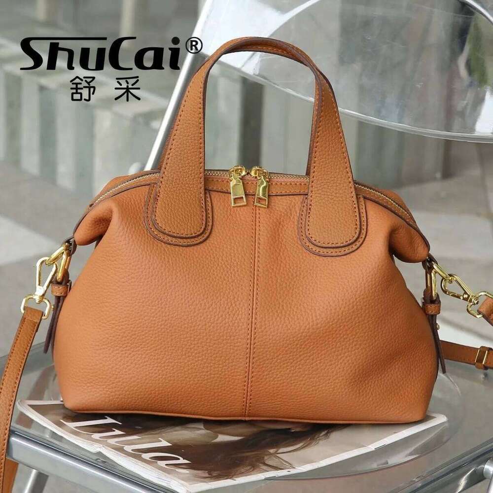 Genuine Leather Fashion Women's Handbag Luxury Designer Ladies Shoulder Crossbody Bags High Quality Large Capacity Tote Bag