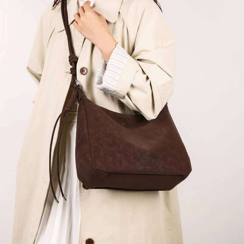 Modish Women's Handbag Made Of Nubuck Leather Boasting Casual Cyprus Trendy Spacious Soft Daily Look Z260130