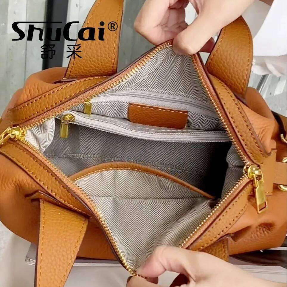 Genuine Leather Fashion Women's Handbag Luxury Designer Ladies Shoulder Crossbody Bags High Quality Large Capacity Tote Bag