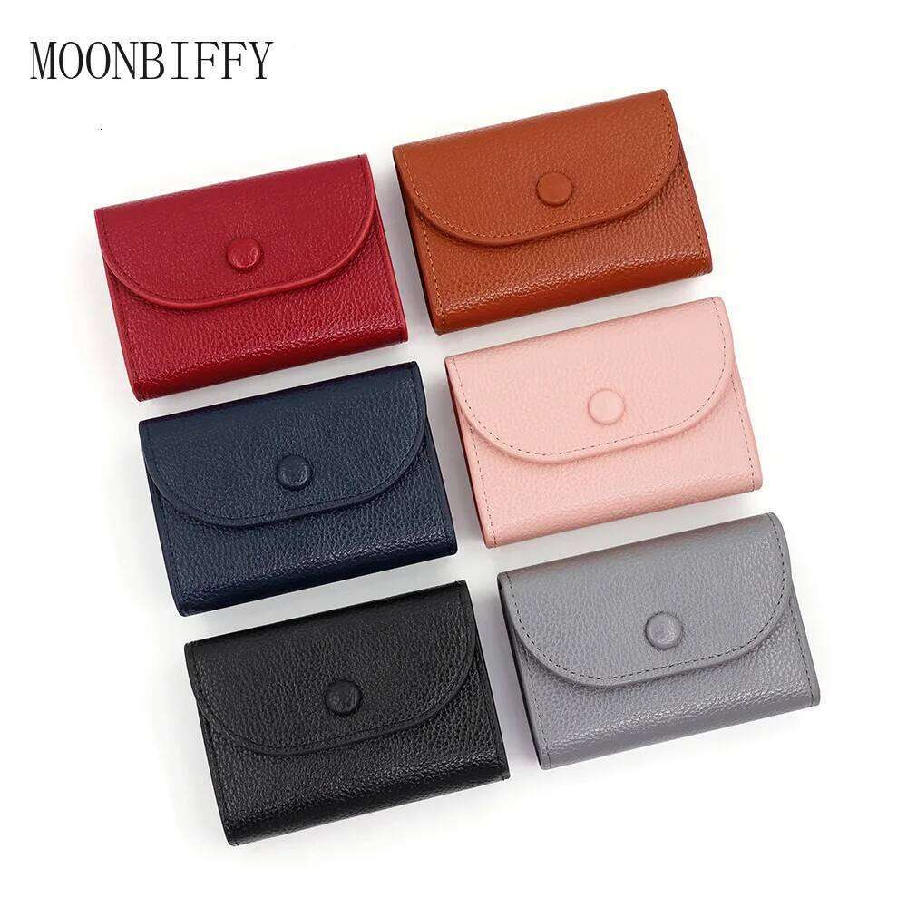 Fashion Short Leather Double Wallet, Women's Small Coin Purse, Mini Credit Card Holder, Key Storage Bag Z260130