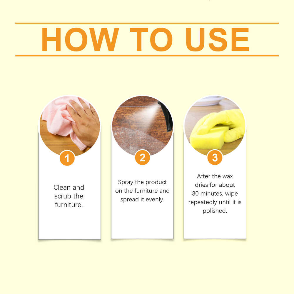 OUHOE Spray Furniture Floor Polishing Waterproof Anti-Dry Crack Scratch Renovation Care Wax S260130