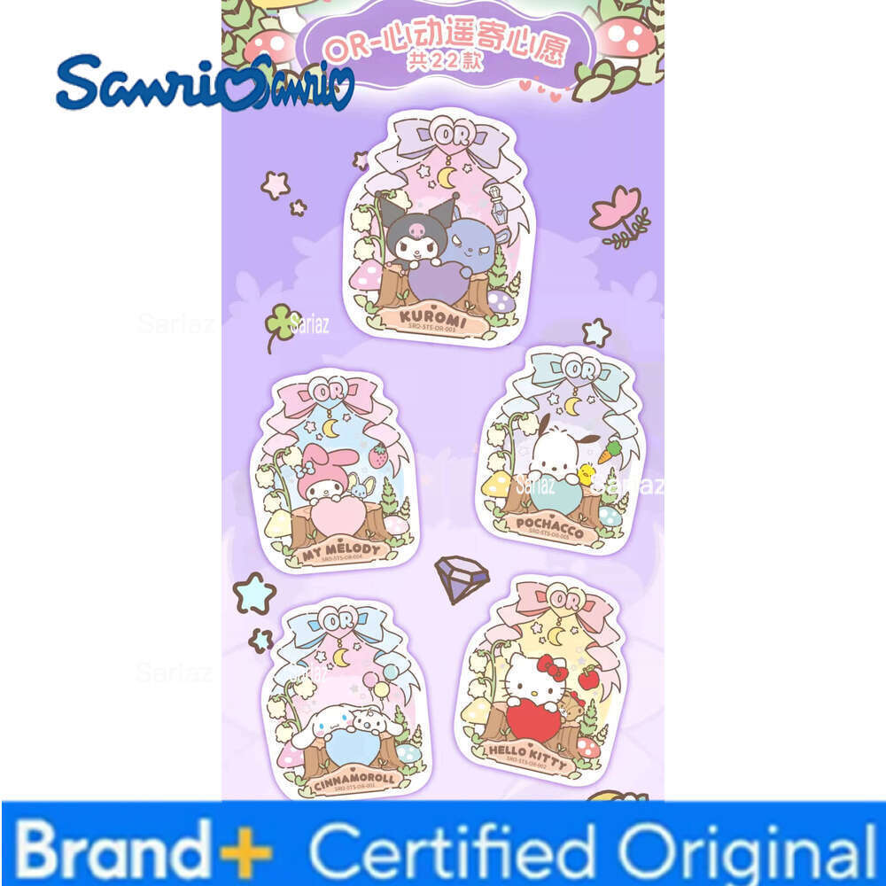 Sanrio New Product In Stock Mymelody Kuromi Photo Paper Heartbeat Wink Series 5 Collectible Kawaii Mini Cards Blind Box Surprise H260130