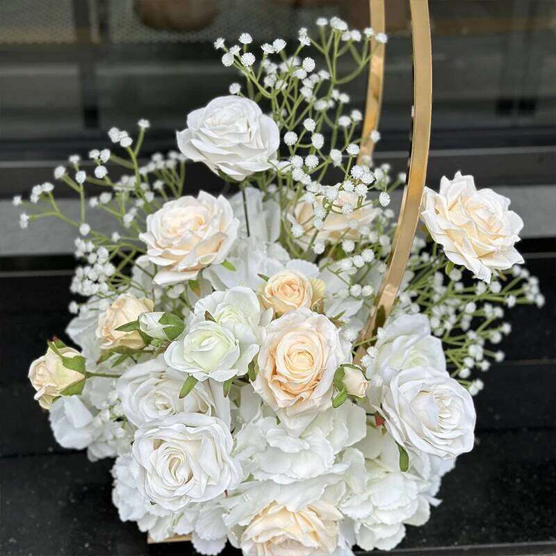 Artificial Roses Table Placement Hanging Flower Arrangement Wedding Stage Display Window Exhibition Hall Decor props W260130
