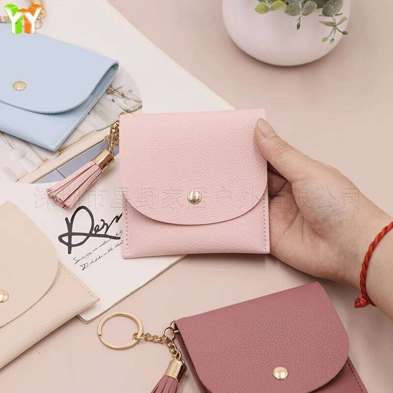 Women's Coin Purse Mini Card Holder Multiple Slots Simple Elegant Hardcoin Pouch For Change Management Z260130
