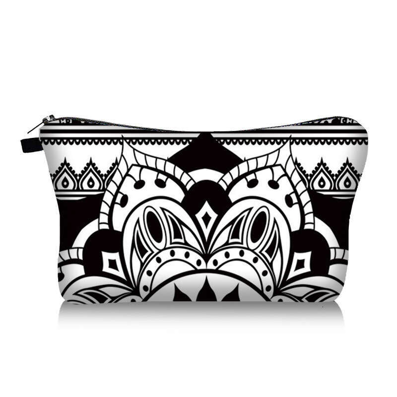 Classic Digital Print Makeup Mandala Pattern Clutch Women's Multifunctional Storage Bag
