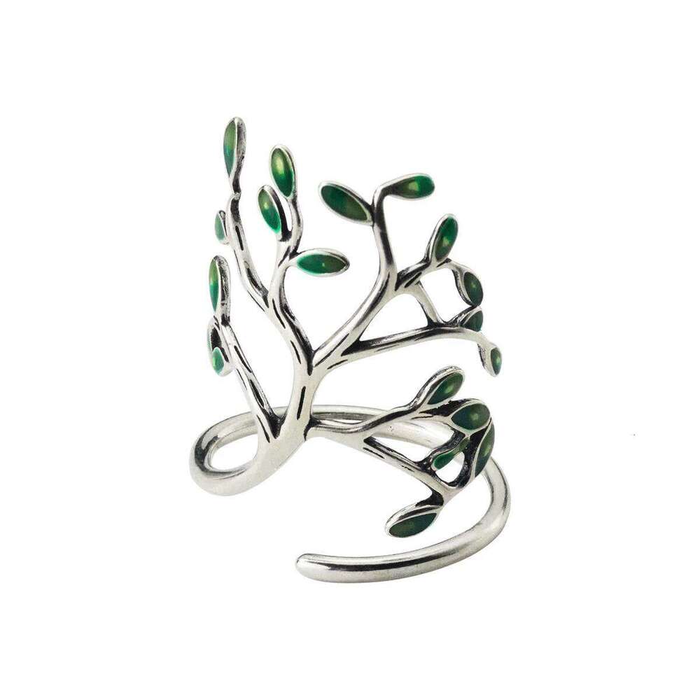 Modian Hyperbole Plant Finger for Women Real 925 Sterling Silver Tree Branch Leaves Adjustable Ring Fine Jewelry 2025 New XJ260130