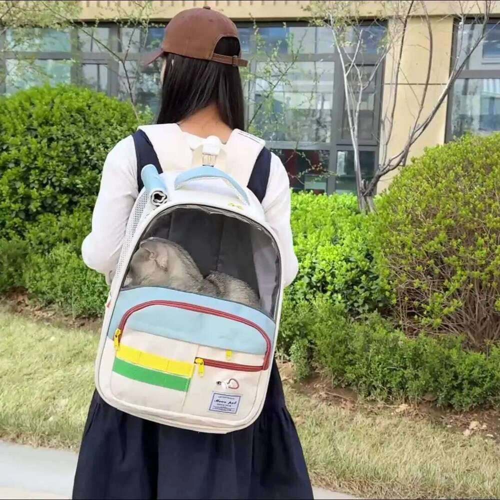 Portable Outdoor Cats Dogs Backpack Carying Bag Comfortable Breathable Large Capacity Shoulder Handbag for Pet Products 26H0130