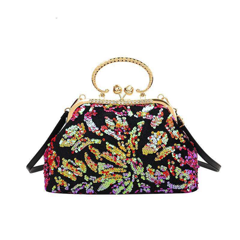Luxury Women Handbag Sequin Flowers Clip Crossbody Purse New Ladies Shoulder Shell Fashion Lady Evening Bag Satchel KABAHEBINGJUE