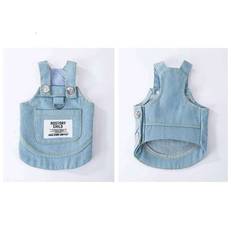 Comfortable Pet Denims Sweet Love Spring Small Dog Clothes Skirt for Outings and Gatherings H260129