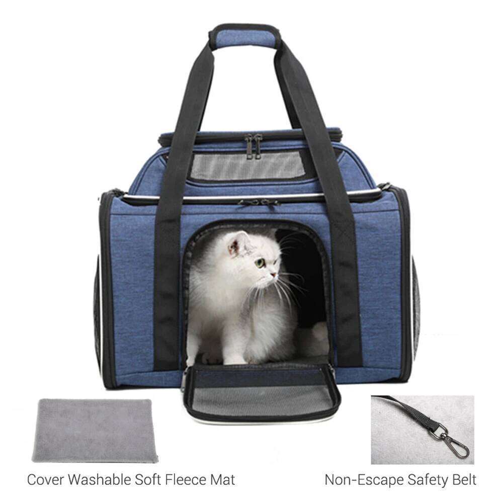 Luxury Top Expandable Large Capacity Travel Pet Carrier for Cat Small Dogs Anti-Scratch Breathable Dog Tote Bag 26H0130