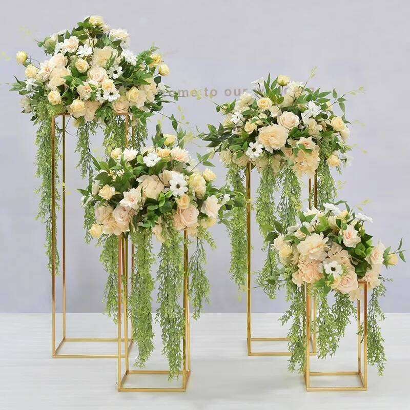 30/40/50/60/70cm Rose Hydrangea Artificial Flower Wedding Table Centerpiece Purple Floral Ball Party Stage Deco Prop decora Y260130