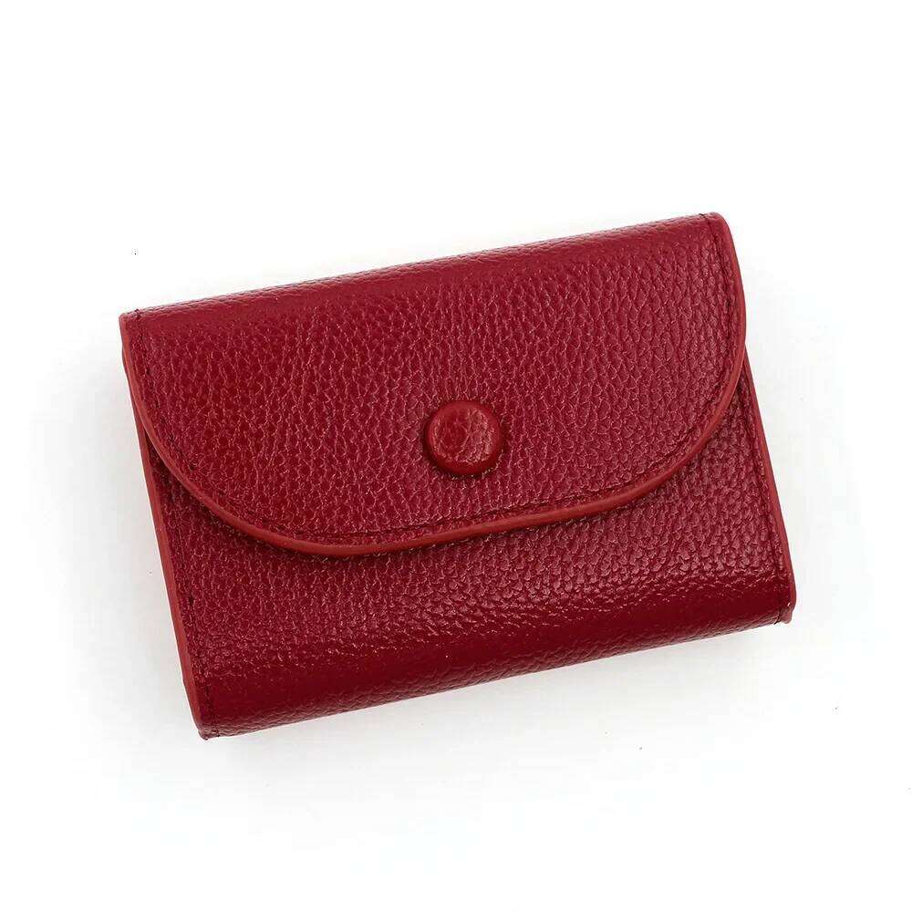 Fashion Short Leather Double Wallet, Women's Small Coin Purse, Mini Credit Card Holder, Key Storage Bag Z260130