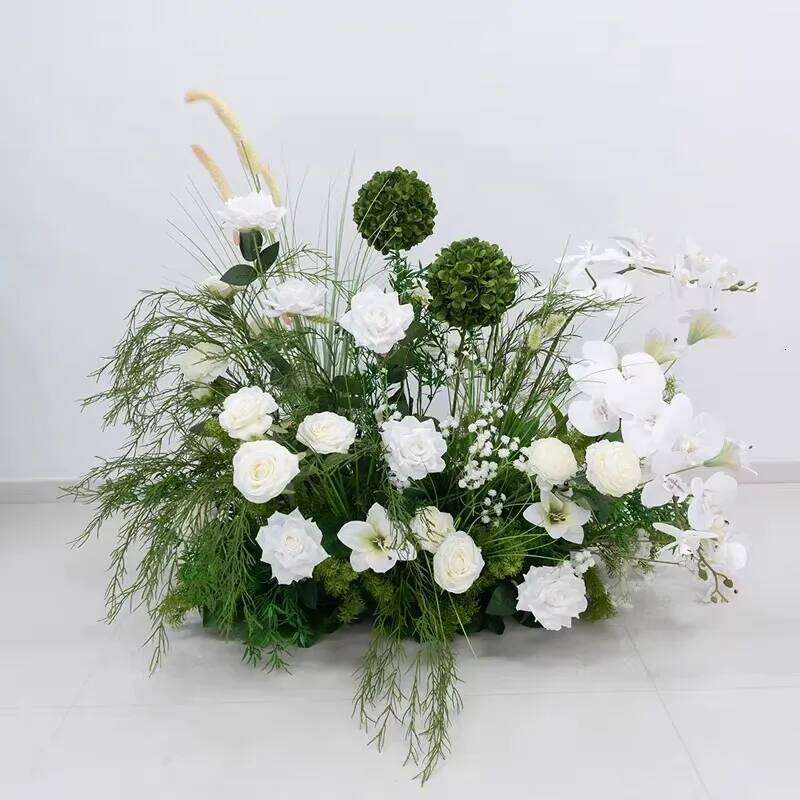 Customized Artificial Greenery Backdrop Mariage White Flower Arrangement Decoration Arch Y260130