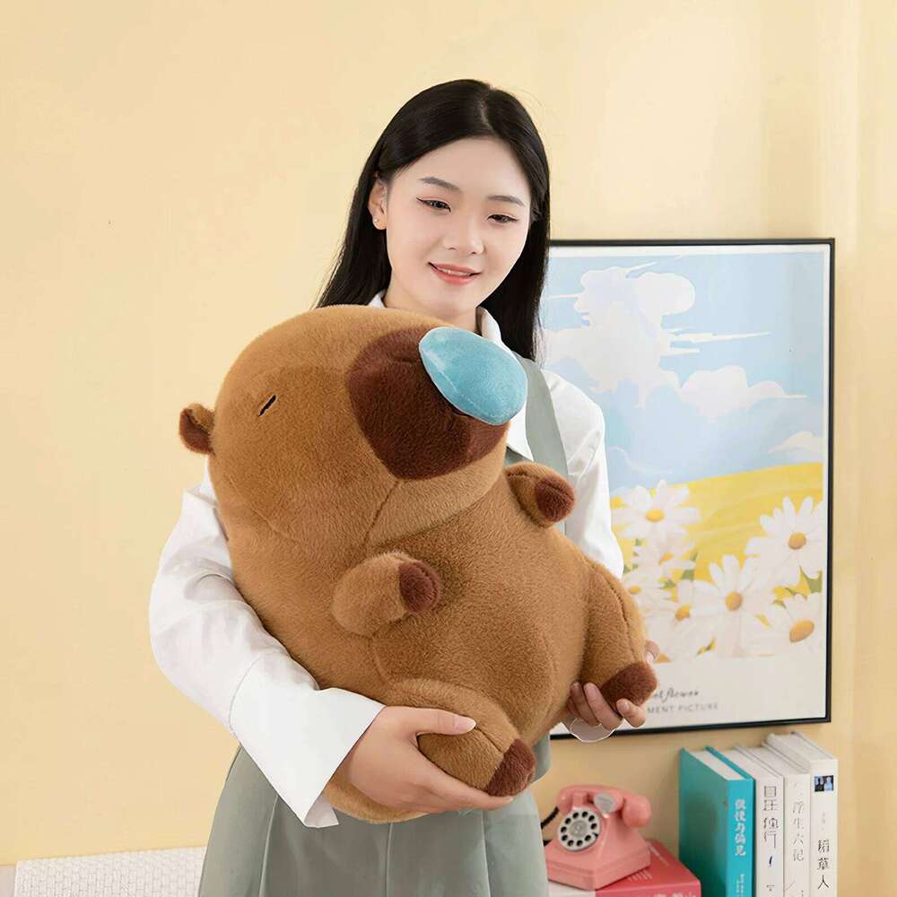 50cm Cartoon Snot Capybara Toy Kawaii Simulation Animal Cute Plush Soft Stuffed Doll Throw Pillow Large Size Birthday Gift Y260128