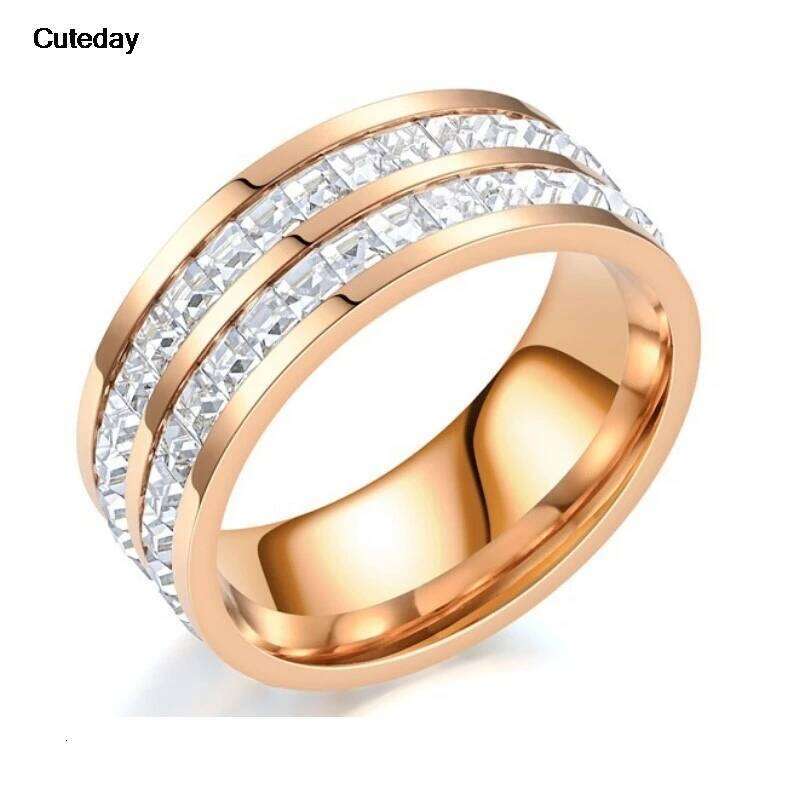 Shine Silver and Gold Color Round Inlaid White Zircon Ring for Women Men Engagement Wedding Jewelry Gift XJ260130