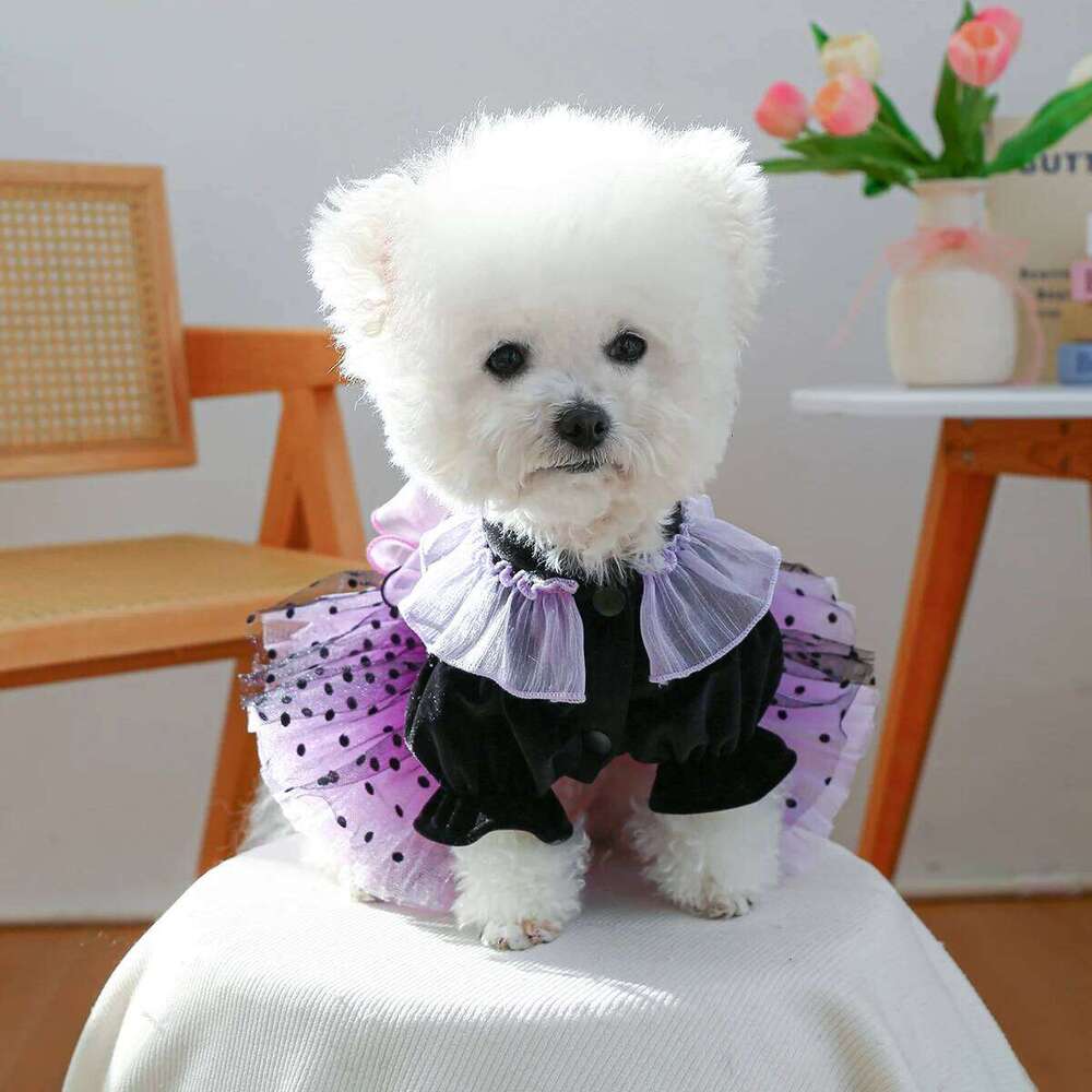 Magic Elf Tutu Pet Clothes Dog Cat Haute Couture Wedding Princess Dress H260130