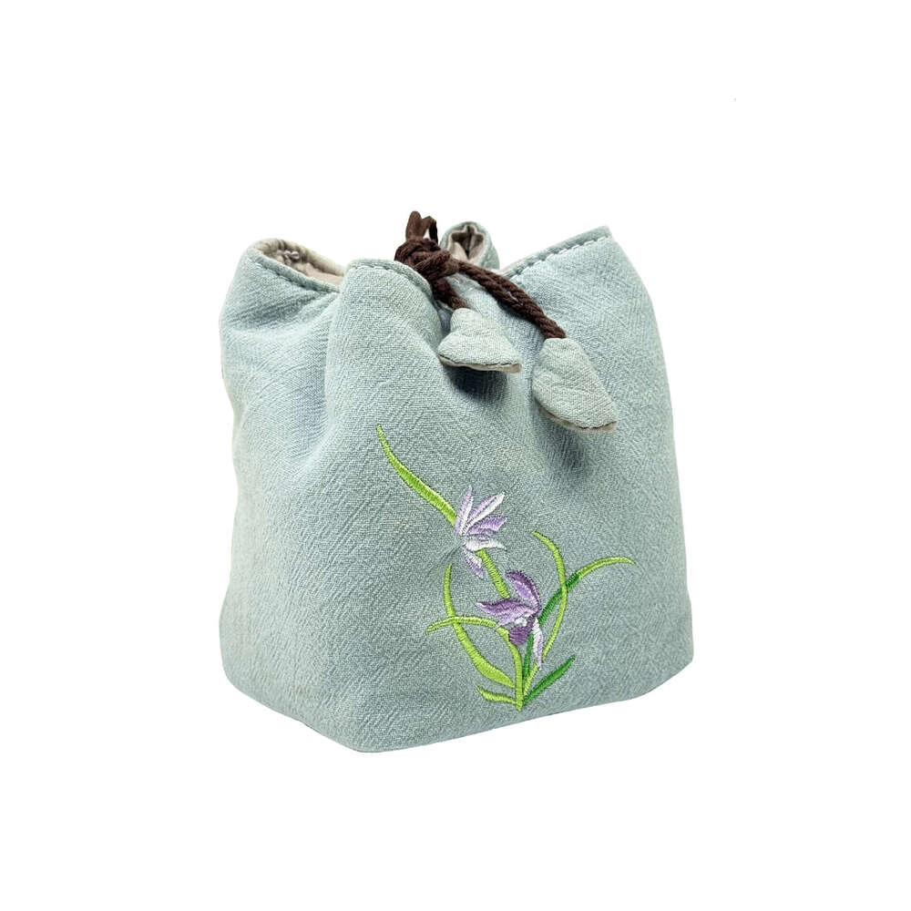 Master Personal Cotton Linen Cup New Chinese Style Tea Set Storage Bag Thickened MASA