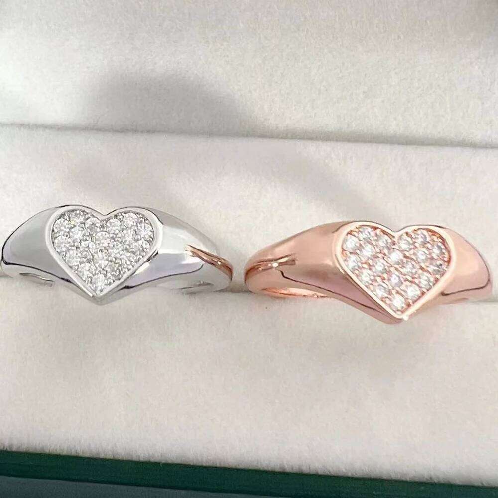 KNOBSPIN D VVS1 Heart Moissanite Engagement Ring 925 Sterling Silver Plated 18k White Gold Diamond Rings for Women Brithday Gift XJ260130