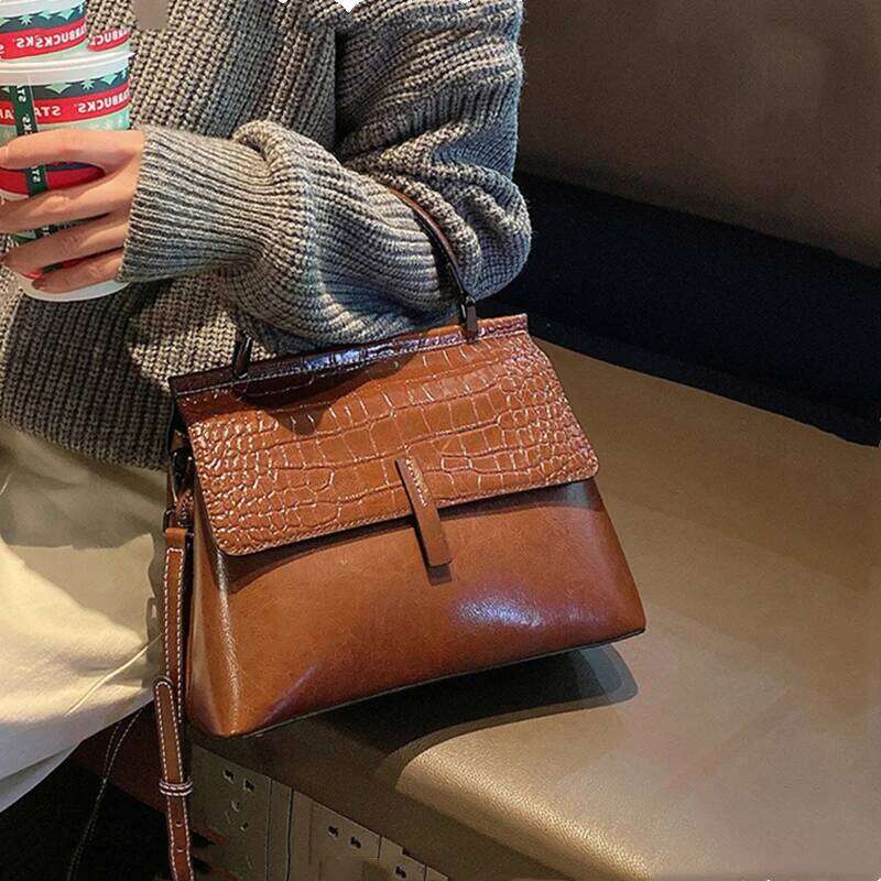 Burminsa Cowhide Genuine Leather Shoulder Bags For Women 2025 Luxury Designer Crossbody Purses Satchel Work Tote Ladies Handbags