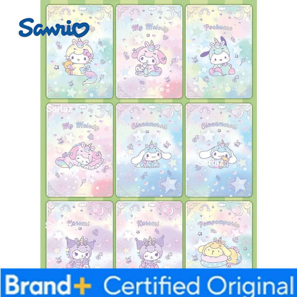 Sanrio KAYOU Genuine Collection Hello Kitty Cinnamoroll Pochacco Cartoon Colorful Shopping Cards Children's Birthday Gifts H260130