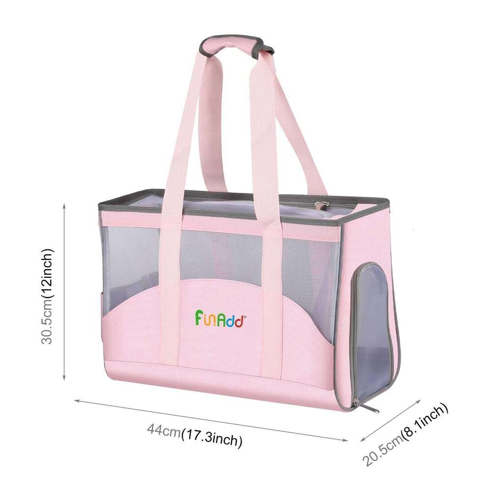FUNADD Cat Dog Carrier Handbag Portable Breathable Pet Outdoor Shoulder Tote Bag 26H0130