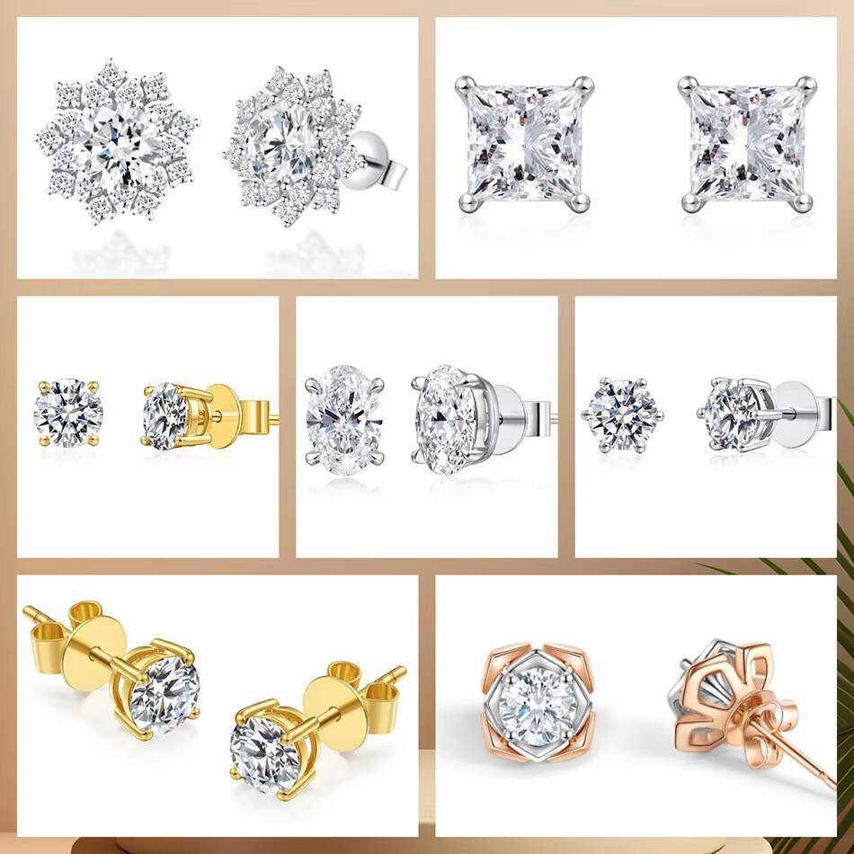 Wholesale Lab Grown Diamond Stud Earrings Round Cut 18k Solid Gold IGI Certified Unisex for Retailers Bulk Order Custom Earrings